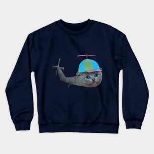 Copter Cat Crewneck Sweatshirt